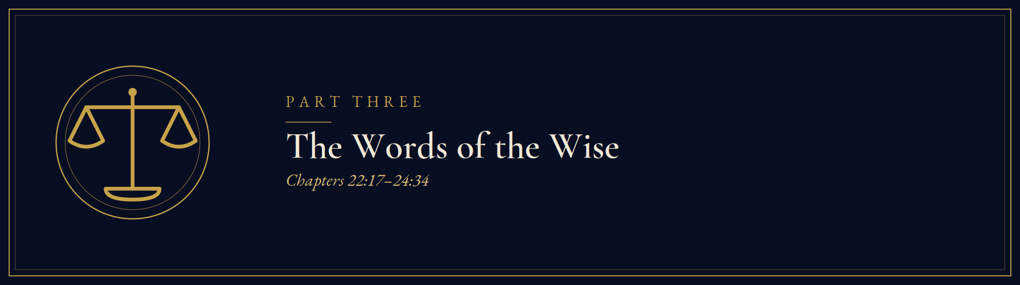 The Words of the Wise